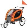 Vevor Bike Trailer Orange and Gray with Universal Bicycle Coupler for Toddlers