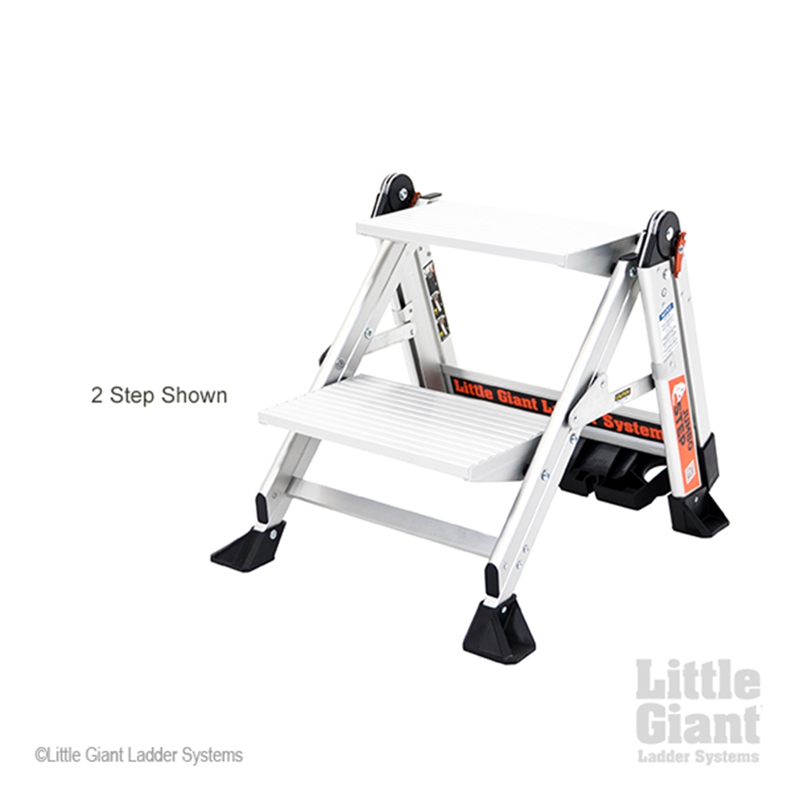 Little Giant Jumbo Step 2 Step Ladder With Handrail