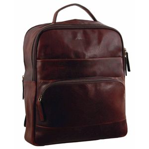 Pierre Cardin Rustic Leather Business Backpack/Computer Bag 30x36cm Chestnut