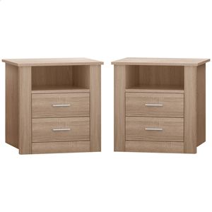 ALFORDSON 2x Bedside Table Wood