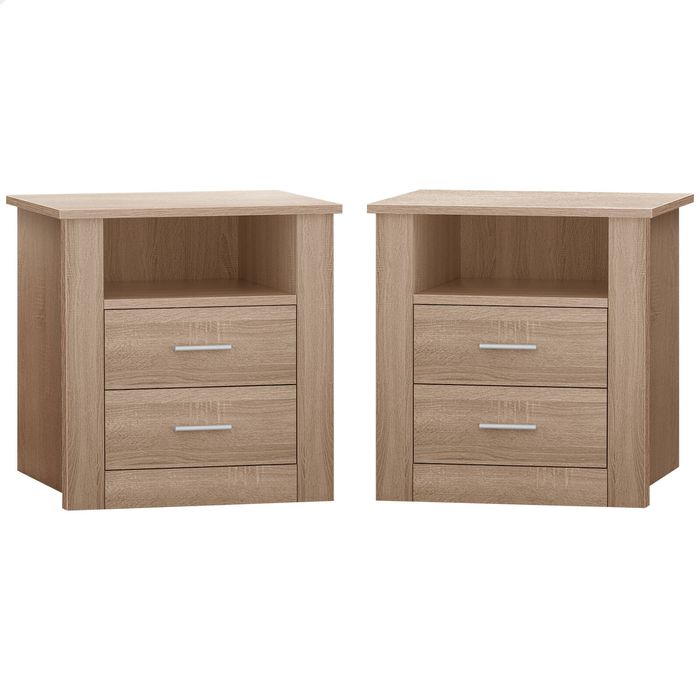 ALFORDSON 2x Bedside Table Wood