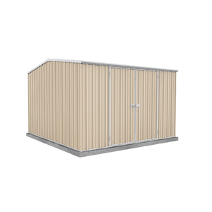 Absco Sheds 3.0 x 3.0 x 2.06m Classic Cream Premier Double Door Garden Shed