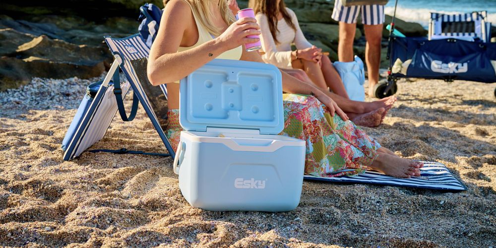 Refreshments chilled in Esky Raptor Hard Cooler