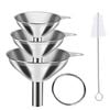 Catzon 3-in-1 Stainless Steel Funnel Set with Short Handle