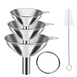 Catzon 3-in-1 Stainless Steel Funnel Set with Short Handle