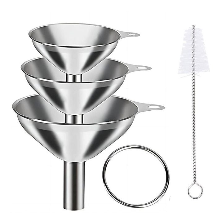Catzon 3-in-1 Stainless Steel Funnel Set with Short Handle