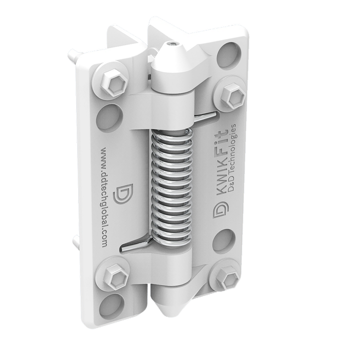 D&D Technologies KwikFit Polymer Self-Closing Hinges White 