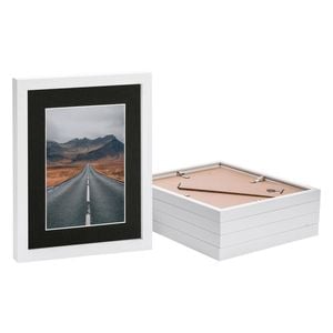 Nicola Spring Photo Frames with 5" x 7" Mount - 8" x 10" - White - Pack of 5