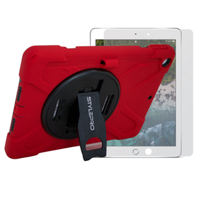 Stylepro Ipad 10 Combo Shockproof Case Plus Screen Protector With Rotating Stand For Ipad 10th Gen 10.9", Red