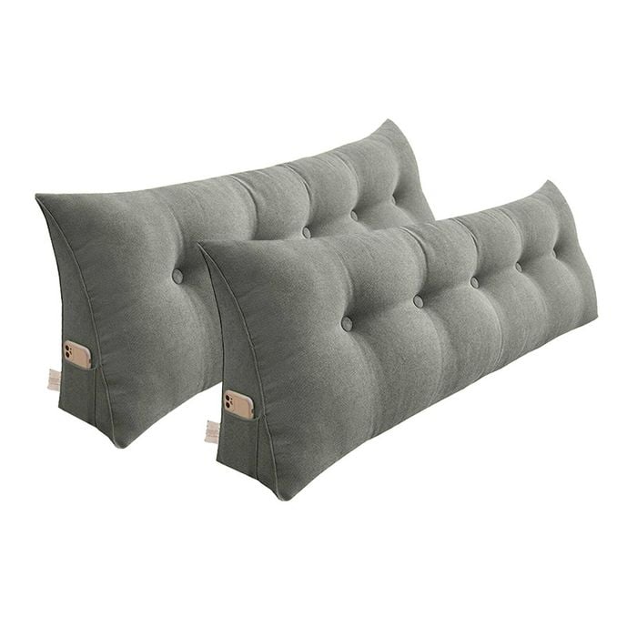 SOGA 2x 180cm Grey Wedge Bed Pillows