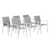Torres 6pc Set Outdoor Aluminium Dining Chair White