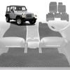 6D Diamond Car Floor Mats for Jeep Wrangler 2006-2018-Full Set-Grey-Outback GT