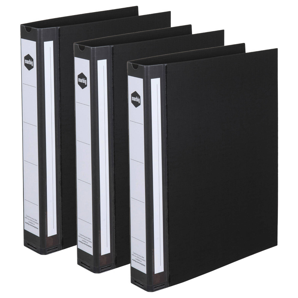 3x Marbig Deluxe Pe 4 D-ring 25mm A4 Binder Paper/stationery File ...