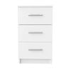 Ufurniture Bedside Table 3 Drawers Nightstand Bedroom Storage Cabinet 66cm Side Table White