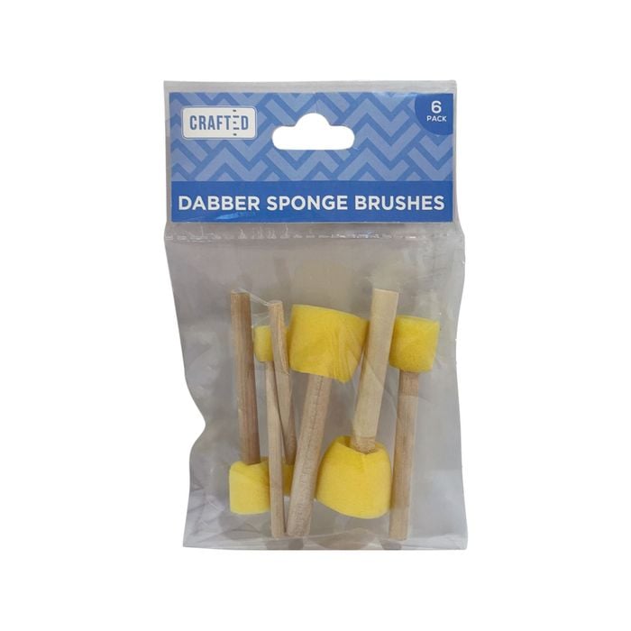 Crafted Dabbing Paint Brushes - 6 Pack
