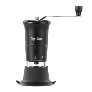 Leaf & Bean One Hand Smart Coffee Grinder Black & Clear 19x11.5x23cm/50g