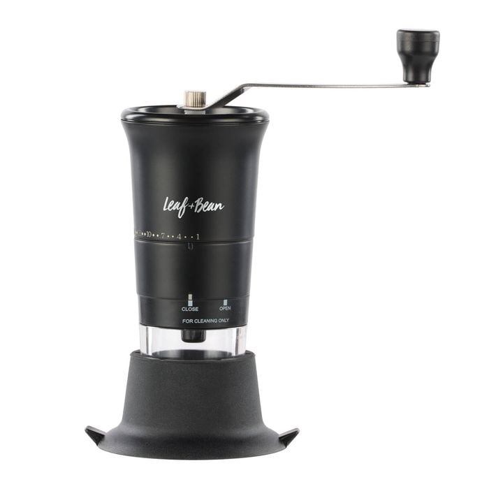 Leaf & Bean One Hand Smart Coffee Grinder Black & Clear 19x11.5x23cm/50g
