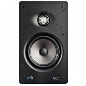 Polk V65 In-Wall Speaker for Home Theater, Stereo Sound, and Easy Installation