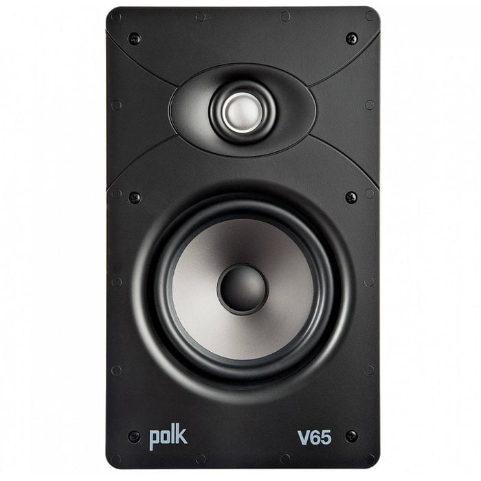 Polk V65 In-Wall Speaker for Home Theater, Stereo Sound, and Easy Installation