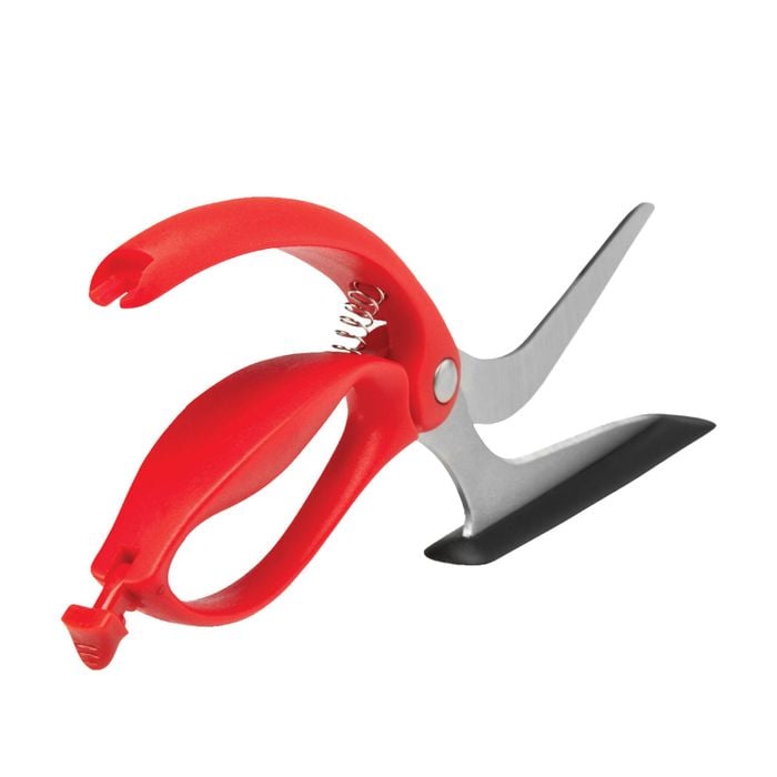 Dreamfarm Scizza Easy Ergonomic Stainless Steel Pizza Scissors & Server Red