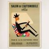 Galrie Vintage 1950s Salon de L'automobile Advertising Poster for Classic Car Lovers, Wood Frame, A4 21 x 30cm (8 x 12inch)