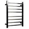 Hotwire 80W 700 x 530mm Gun Metal 8 Bar Flat Square Heated Towel Rail with Timer