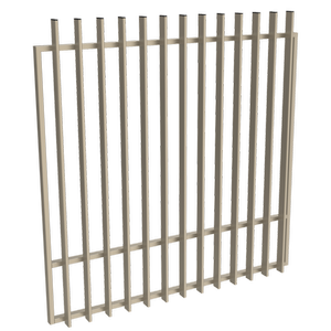 ProtectorAl 1201-1500W x 1500H Paperbark Aluminium Radiator Garden Gate