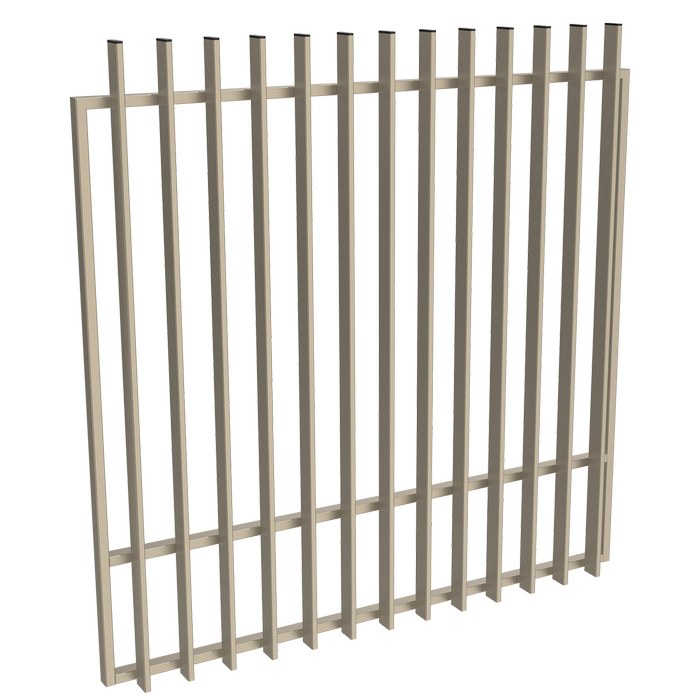 ProtectorAl 1201-1500W x 1500H Paperbark Aluminium Radiator Garden Gate