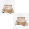 Soga 2x 200cm Pink Faux Fur Throw