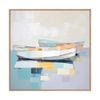 Artey | Maritime Tranquility I - Framed Canvas - Natural Frame - 100 x 100cm