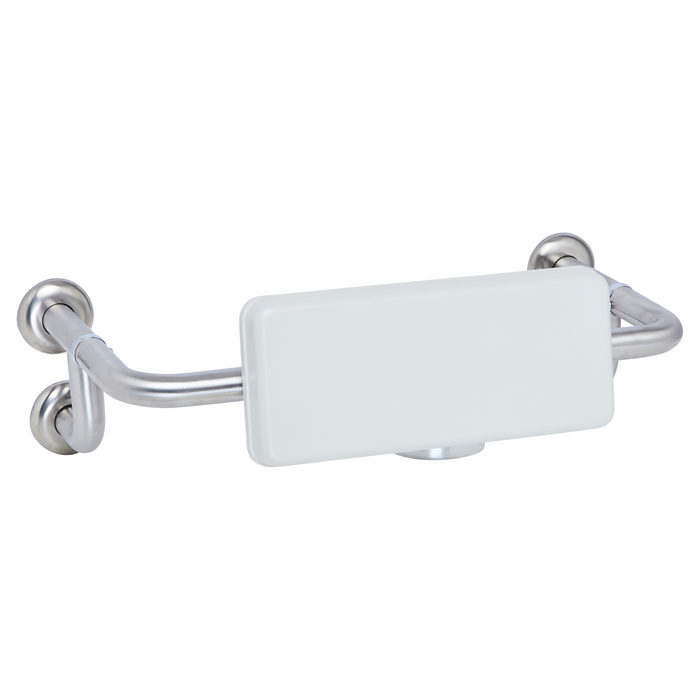 Johnson Suisse Assist 560mm x 200mm White Cushion and Stainless Steel Frame Backrest Support