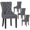 Alfordson Set Of 4 Dining Chairs Fabric Grey