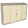 Build-a-Shed 0.4 x 3.0m Four Sliding Doors Garden Locker - Cream