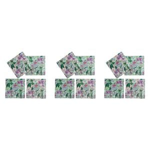 3x 4pc LVD Porcelain Coasters Serenity Home/Kitchen Decor 10cm Square