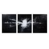 3pcs Abstract Black and White Light Print 100% Australian Made 3 x 40x60cm (Metal Print)
