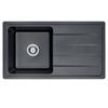 Amelie Deauville 864mm Quartz Sink W Drainer Matte Black