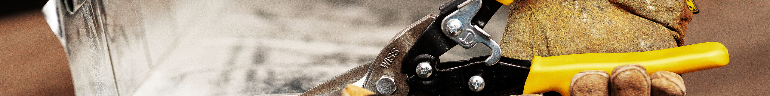 "Crescent Wiss cutting tools featured in a trade workshop setting."