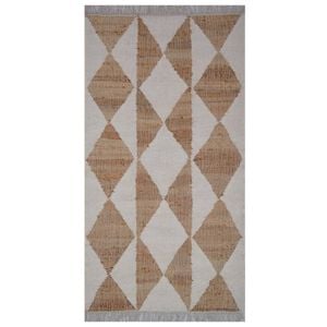 Natural Handwoven Jute Rug-Toulon 1132-Natural/Ivory-80x150cm