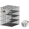 Advwin 4 Tiers Cat Cage  DIY Pet Crate Enclosures & 4L Pet Water Fountain Cat Dog Automatic Sensor Drink Dispenser