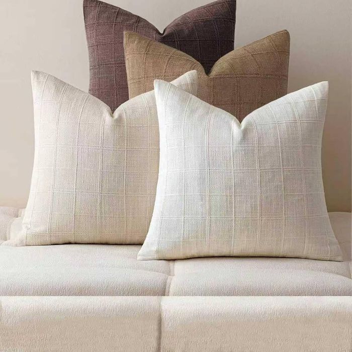 Gioia Casa 4-Pack Linen Look Cushion Covers 45cm x 45cm - Earthy Neutrals