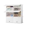 SOGA 5 Tier 2 Column Shoe Rack White