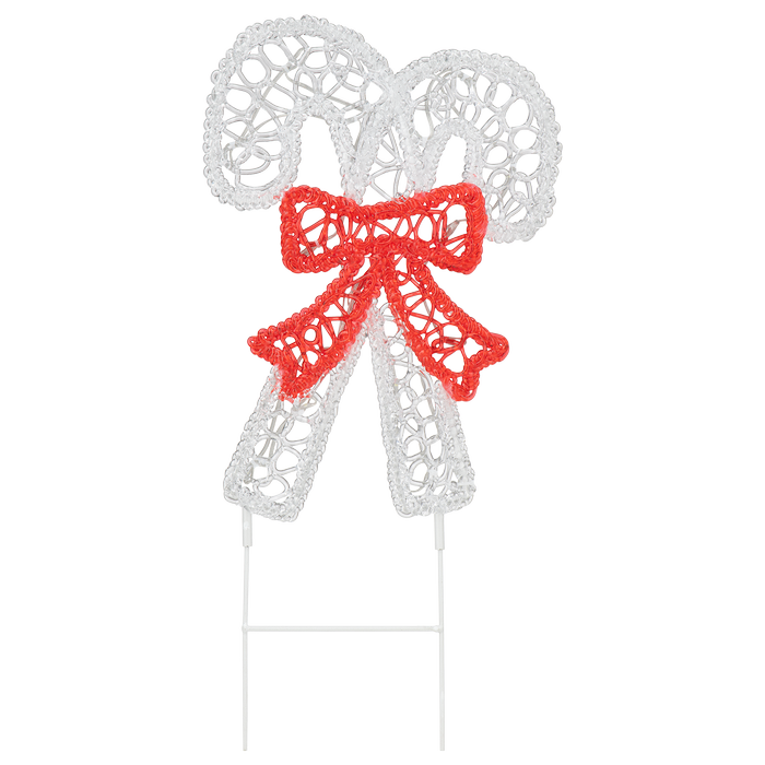 Arlec 45cm Solar Acrylic Candy Cane Stake Light - Pack of 4