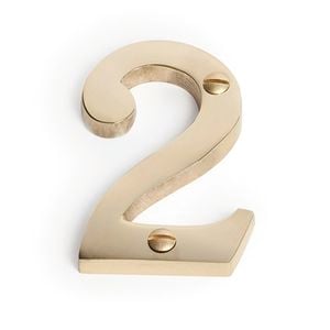 Sandleford 75mm Brass Numeral 2