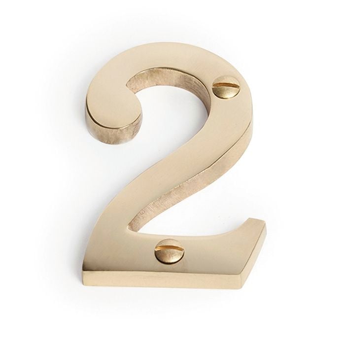 Sandleford 75mm Brass Numeral 2