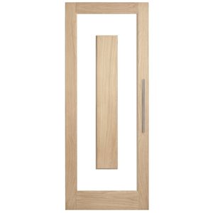 Corinthian White Oak Lumina Clear Glass External Door ALUM1CL - 820mm x 2040mm x 40mm