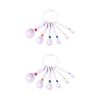 2x 6pc Appetito Plastic Measure Spoons Home Kitchen Cooking/baking Utensils Wht