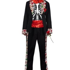 Haunted Day of the Dead Skeleton Mens Costume - XLarge
