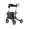 EQUIPMED Foldable Aluminium Walking Frame Rollator with Bag and Seat, Blue