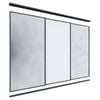 Lugna 2400 x 2701-3600mm Black 2 Mirror 1 Melamine Wardrobe Triple Sliding Doors