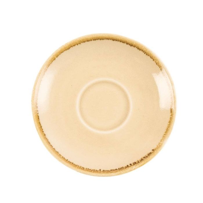 Olympia Kiln Espresso Saucer Sandstone 120mm Vitrified Ceramic Tableware